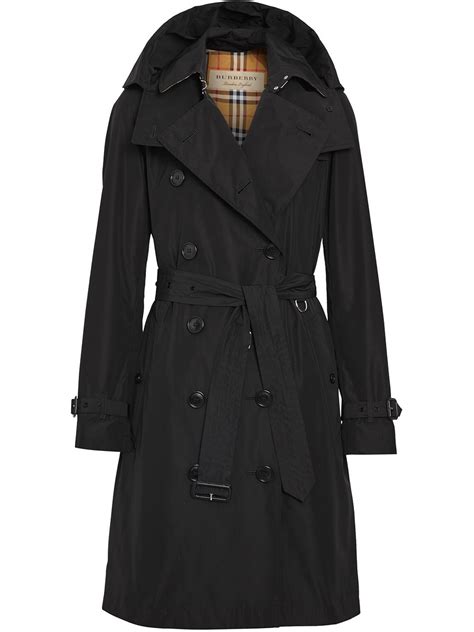 burbeey|burberry trench coat with hood.